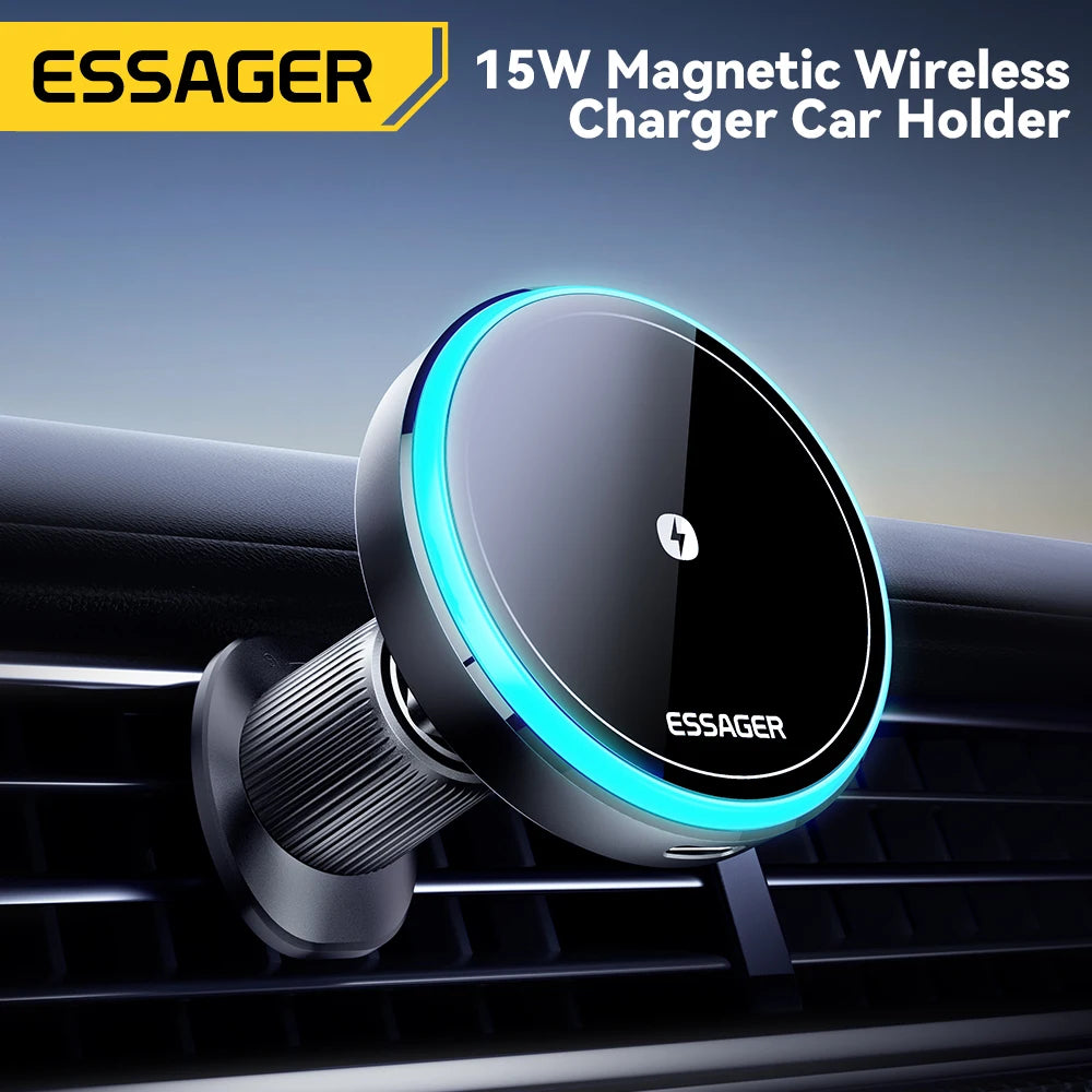 Magnetic Car Phone Holder Wireless Charger Stand