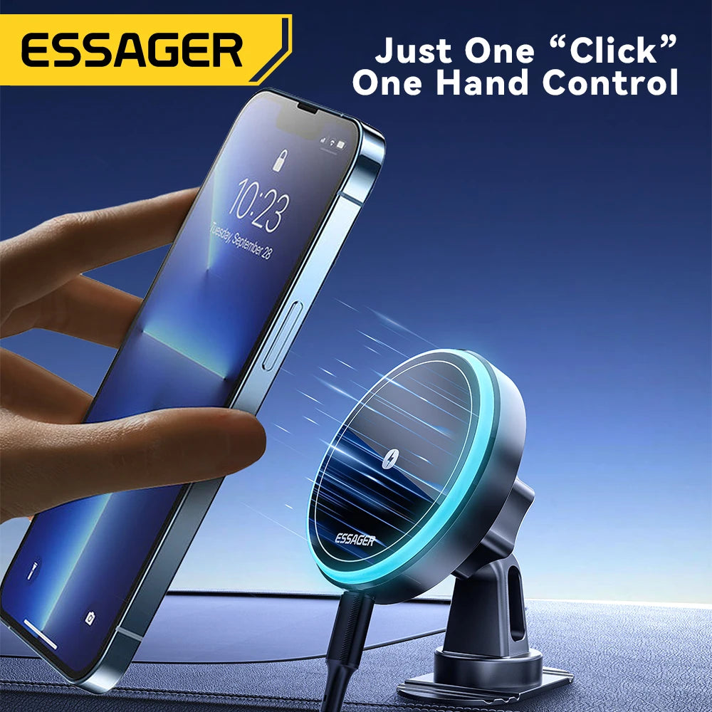 Magnetic Car Phone Holder Wireless Charger Stand