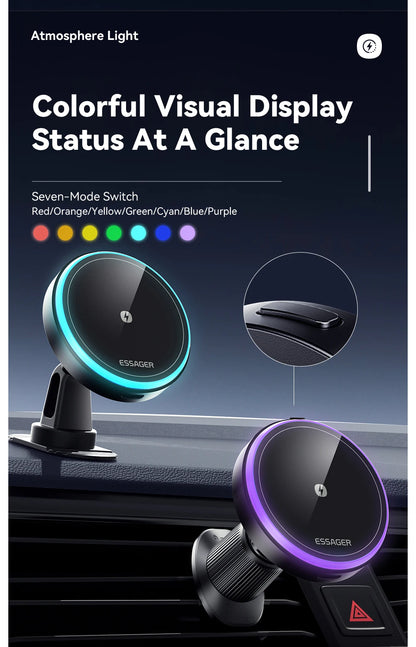 Magnetic Car Phone Holder Wireless Charger Stand